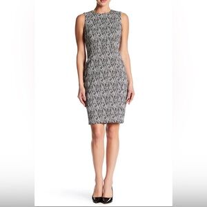 Calvin Klein Black & White Sheath Dress NWOT